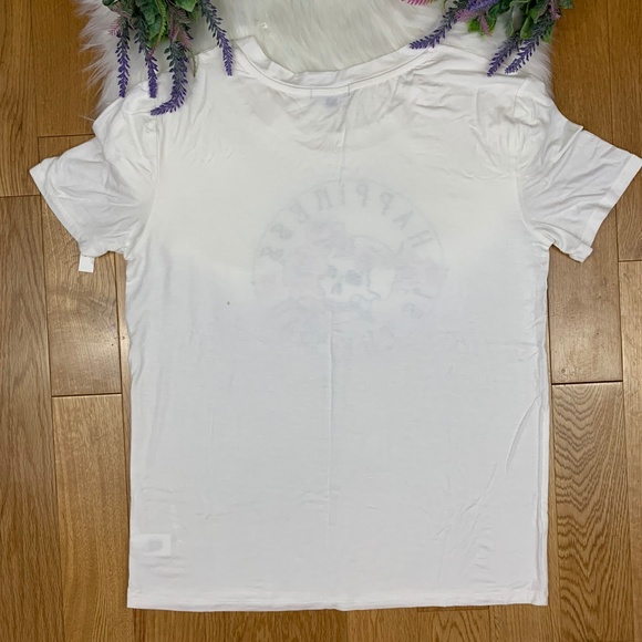 Fifth Sun Happiness Drapey Graphic Skull T-Shirt - Picture 4 of 8